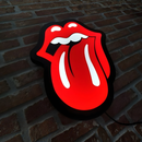 Luminoso em LED - The Rolling Stones - Luminária de Parede - 50x35cm - Fonte Bivolt