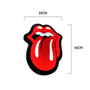 Luminoso em LED - The Rolling Stones - Luminária de Parede - 50x35cm - Fonte Bivolt