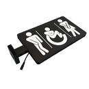 Luminoso em LED - Banheiro WC Dupla Face - Feminino Masculino Cadeirante - Luminária de Parede - Display Bar - 50x25cm - Fonte Bivolt