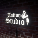 Luminoso em LED - Tattoo Studio - Luminária de Parede - Display Bar - 40x20cm - Fonte Bivolt