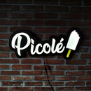 Luminoso em LED - Picolé - Letreiro - Luminária de Parede - 50x20cm - Fonte Bivolt