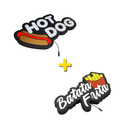 Kit Luminosos em LED - Hot Dog + Batata Frita - Letreiro - Luminária de Parede - Fonte Bivolt - 2 Peças