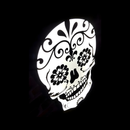 Luminoso em LED - Caveira Mexicana - Luminária de Parede - Display Bar - 30x45cm - Fonte Bivolt