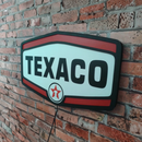 Luminoso em LED - Texaco - Luminária de Parede - Garagem - Vintage - Display Bar - 50x23cm - Fonte Bivolt