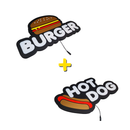Kit Luminosos em LED - Burguer + Hot Dog - Letreiro - Luminária de Parede - Placa - Fonte Bivolt - 2 Peças