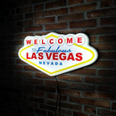 Luminoso em LED - Welcome to Las Vegas - Luminária de Parede - Display Bar - 50x25cm - Fonte Bivolt