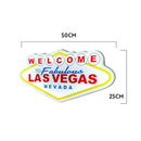 Luminoso em LED - Welcome to Las Vegas - Luminária de Parede - Display Bar - 50x25cm - Fonte Bivolt