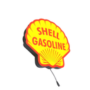 Luminoso em LED - Shell Gasoline - Garagem - Vintage - Luminária de Parede - Display Bar - 35x35cm - Fonte Bivolt