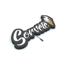 Luminoso em LED - Sorvete - Letreiro - Luminária de Parede - 55x20cm - Fonte Bivolt