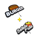 Kit Luminosos em LED - Burguer + Batata Frita - Letreiro - Luminária de Parede - Fonte Bivolt
