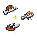 Kit Luminosos em LED - Burguer + Batata Frita + Hot Dog - Letreiro - Luminária de Parede - Fonte Bivolt