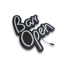 Luminoso em LED - Bar Open - Luminária de Parede - Display Bar - 35x30cm - Fonte Bivolt