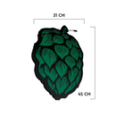 Luminoso em LED - Folha de Lúpulo - Luminária de Parede - Display Bar - 31x45cm