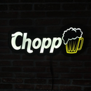 Luminoso em LED - Chopp - Luminária de Parede - Display Bar - 40x15cm - Fonte Bivolt