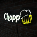 Luminoso em LED - Chopp - Luminária de Parede - Display Bar - 40x15cm - Fonte Bivolt
