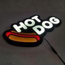 Kit Luminosos em LED - Burguer + Batata Frita + Hot Dog - Letreiro - Luminária de Parede - Fonte Bivolt