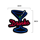 Luminoso em LED - Drinks - Luminária de Parede - Display Bar - 38x32cm - Fonte Bivolt