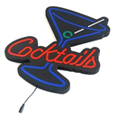 Luminoso em LED - Cocktails - Luminária de Parede - Display Bar - 38x32cm - Fonte Bivolt