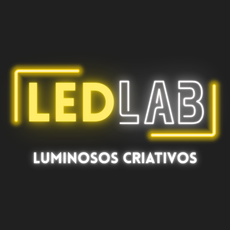Logotipo da loja LED LAB - Luminosos Criativos